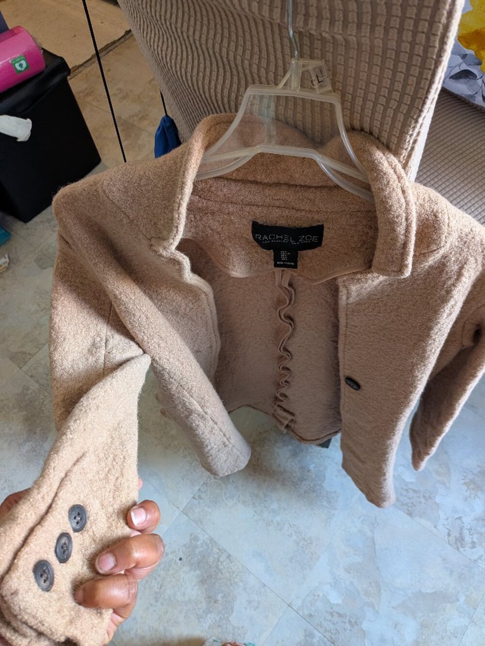 Rachel Zoe Beige Medium Length Coat